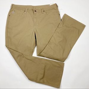 CARHARTT Traditional Fit Boot Cut Khaki Canvas Jeans - Size 18x32 NWT
